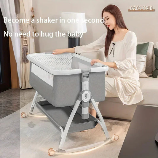 Children's Bed Multi Functional Baby Crib Foldable Height Adjustment Splicing Literas Infantiles Bedroom Children Furniture