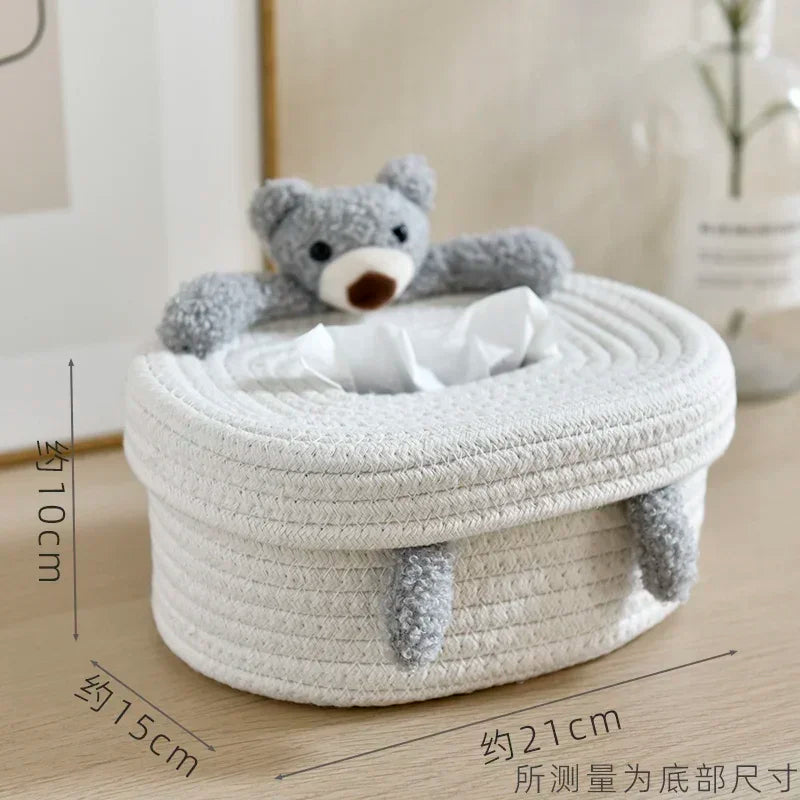 Creative Nordic style tissue box for home living room storage